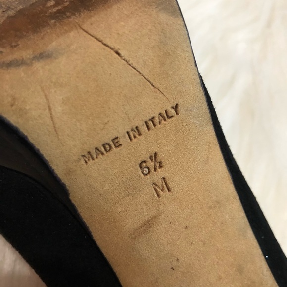 Michael Kors Size 6.5 Black Suede Open Toe Heels - Picture 8 of 8